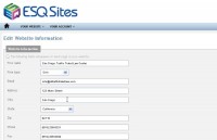Updating Website Contact Information